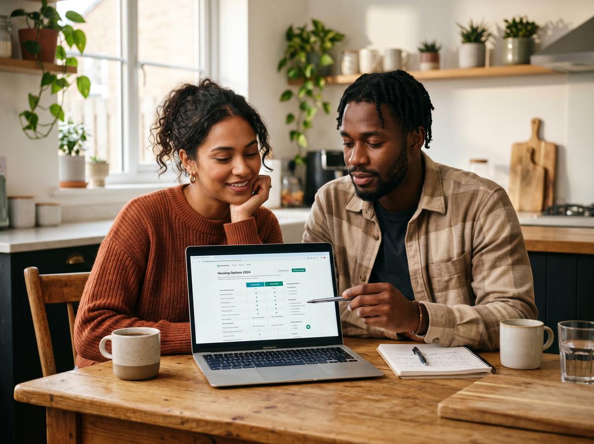 Family comparing life insurance policy options online